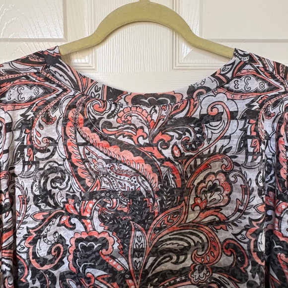 Ruby Rd. Women's Plus Size Paisley V-Neck Top, Size 3X - Picture 6 of 10